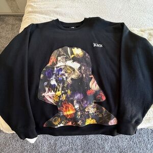 Kith Darth Vader Black Floral Men's Crewneck Sweatshirt